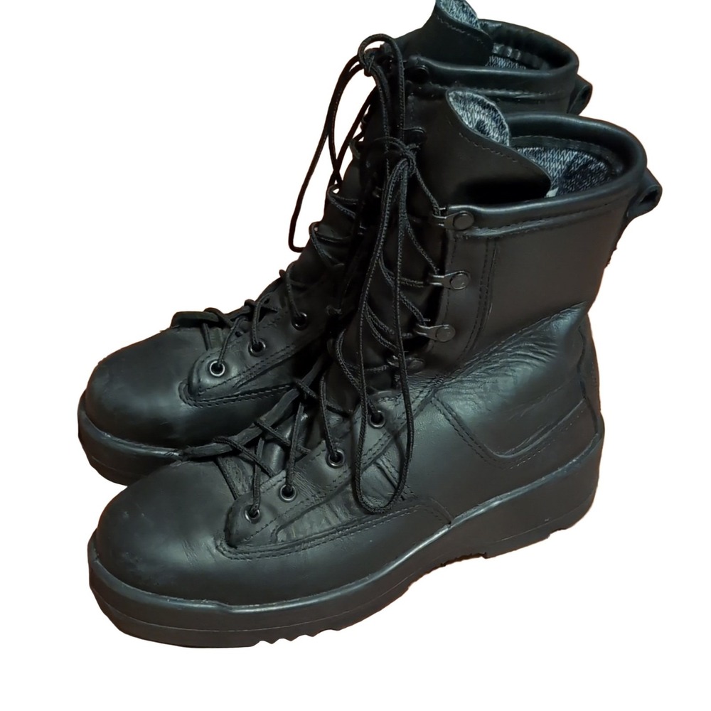 Belleville Navy Flight Deck 795B Boots Womens 7.5 R Black Steel Toe Vibram USA